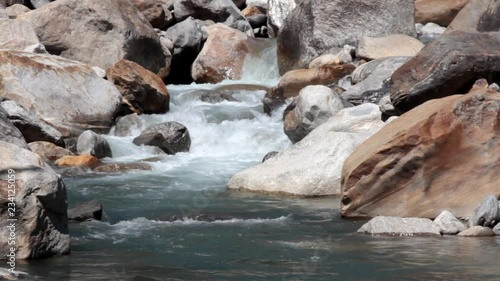 Purest water flows down from the tops of the Sivalik mountains, first stage of the Himalayas
 photo