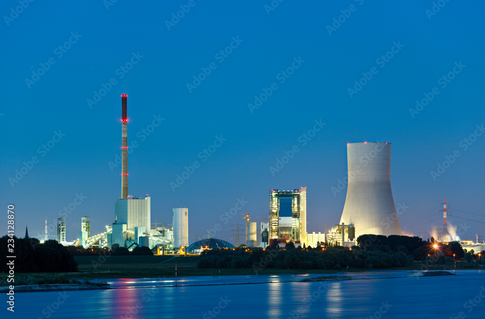 Power Stations At Night