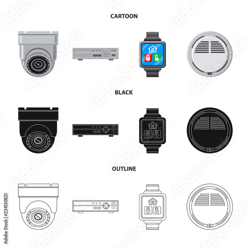 Vector illustration of office and house logo. Set of office and system stock symbol for web.