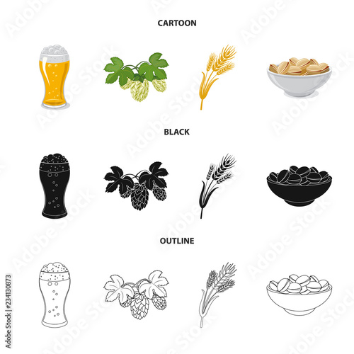 Vector illustration of pub and bar logo. Set of pub and interior stock symbol for web.