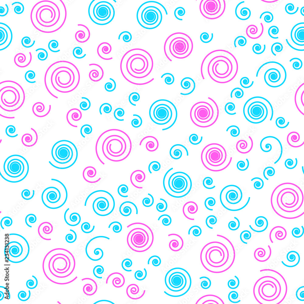 Seamless vector EPS 10 pattern with Different Whirpools. 