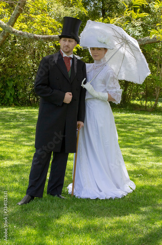 Edwardian couple in love
