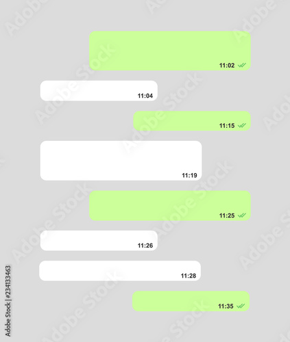 Bubble social screen chat window dialog on dark background