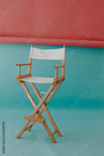 Director chair in studio