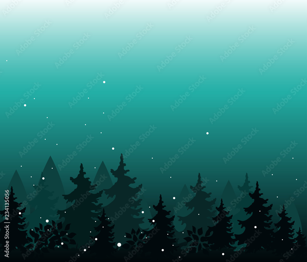 Abstract background with trees. Forest wilderness landscape. Template for your design works. Hand drawn vector illustration. Abstract background with trees. Forest wilderness landscape. Template for your design works. Hand drawn vector illustration.