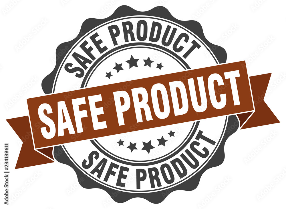 safe product stamp. sign. seal