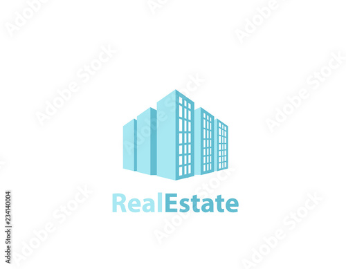 Real estate buildings logo - illustration 