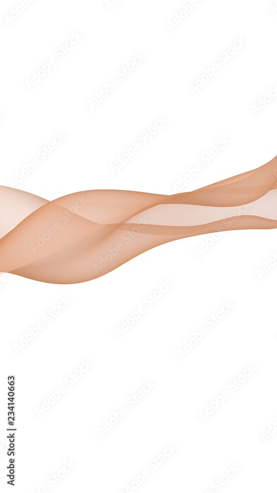 Abstract orange wave. Bright orange ribbon on white background. Abstract red smoke. Light orange scarf. Raster air background. 3D illustration Abstract orange wave. Bright orange ribbon on white background. Abstract red smoke. Light orange scarf. Raster air background. 3D illustration