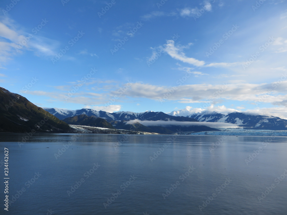 Distant view of Glacier and sea