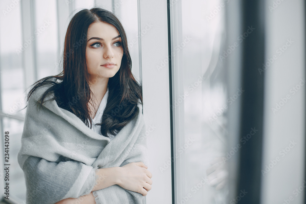 girl near window