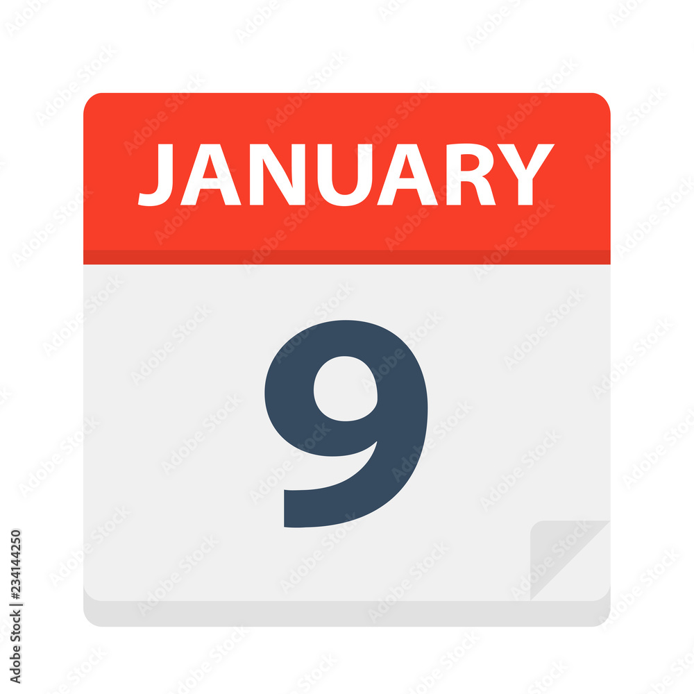 January 9 - Calendar Icon January 9 - Calendar Icon