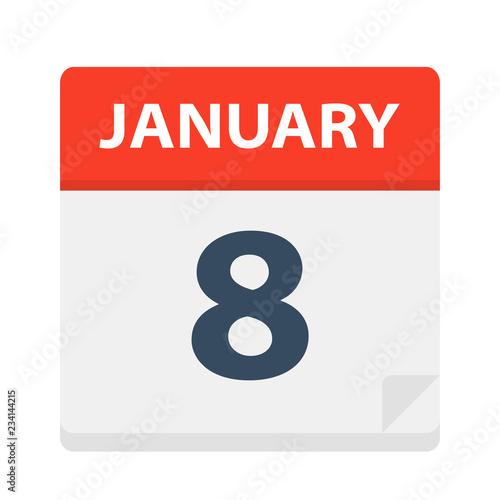 January 8 - Calendar Icon