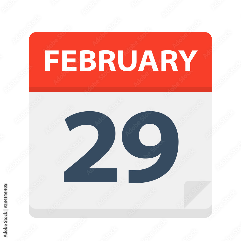 February 29 - Calendar Icon February 29 - Calendar Icon