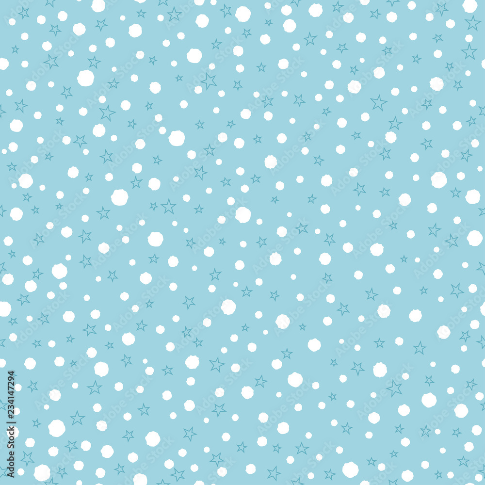 Vector seamless pattern - falling snow.