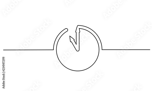 Clock with arrows icon on white background