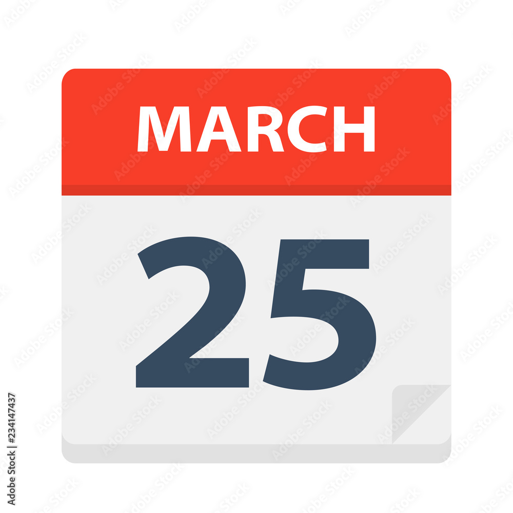 March 25 - Calendar Icon March 25 - Calendar Icon