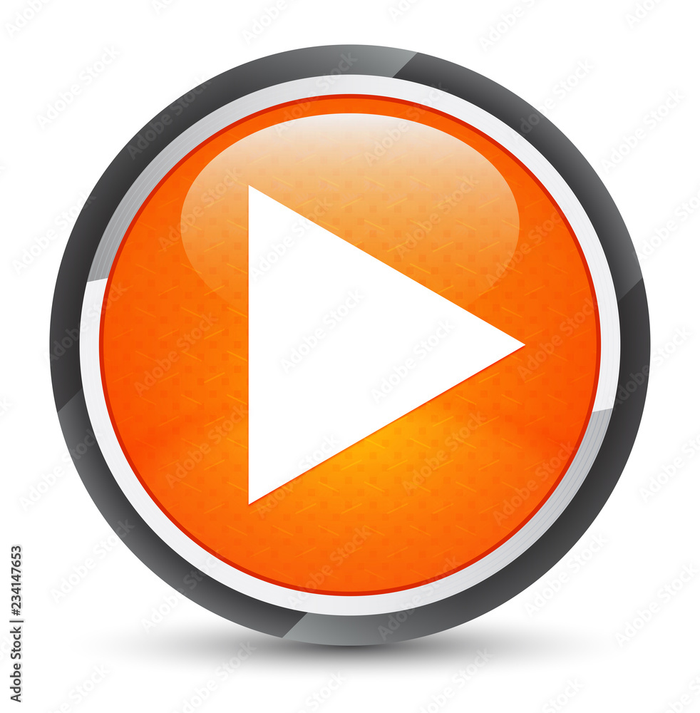 Play icon galaxy orange round button Play icon galaxy orange round button
