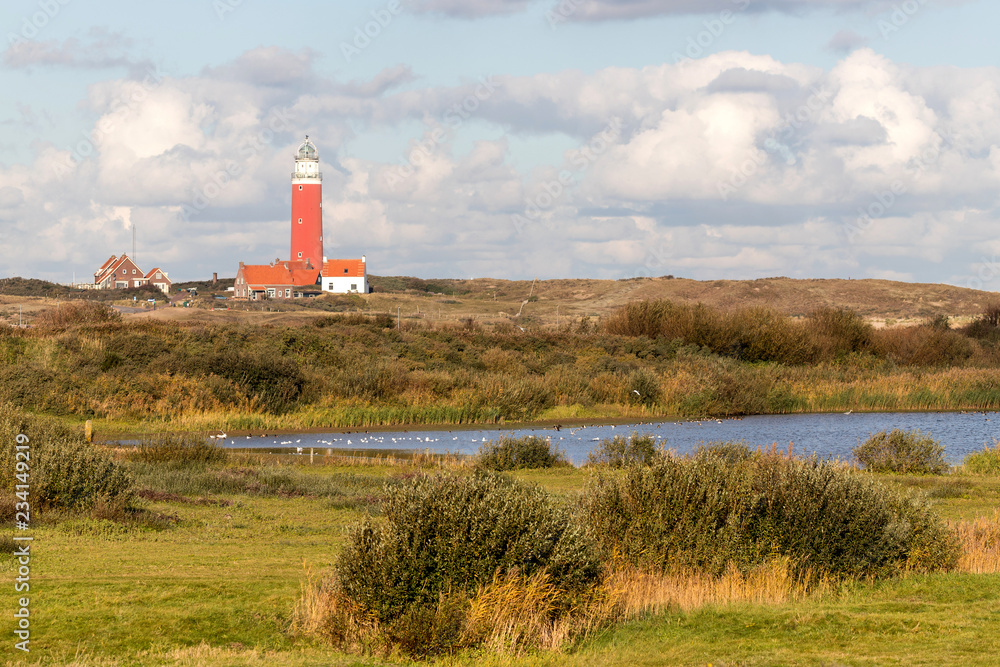 Eierland Lighthouse on the northernmost tip of the Dutch island of Texel
