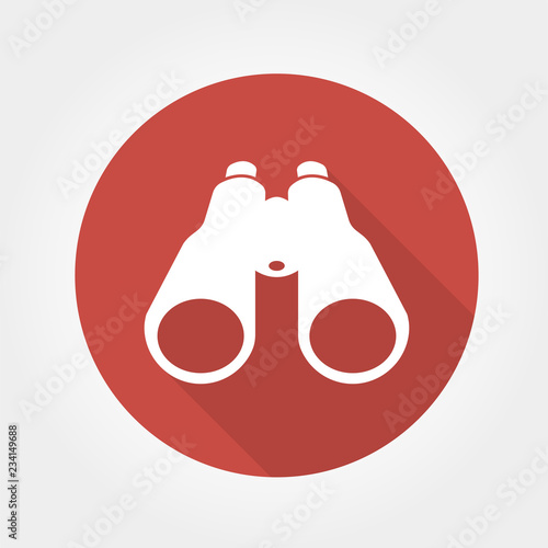 Binocular field glasses flat icon