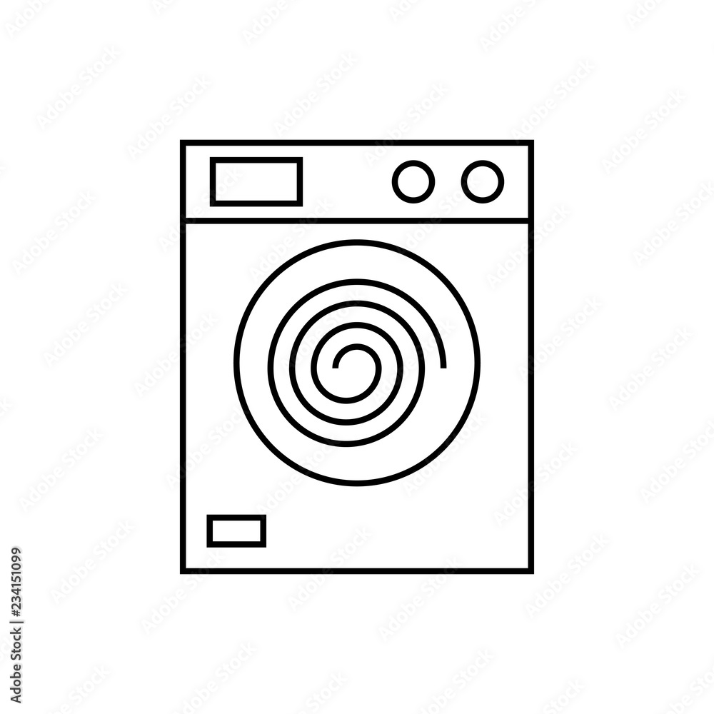 washing machine icon, wash linear sign isolated on white background - editable vector illustration eps10 washing machine icon, wash linear sign isolated on white background - editable vector illustration eps10