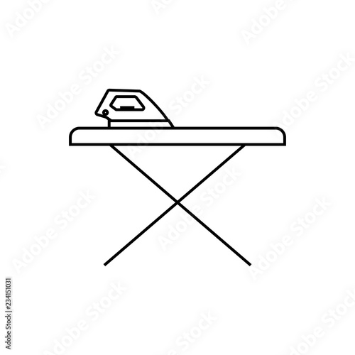Ironing board outline icon. linear style sign for mobile concept and web design.
