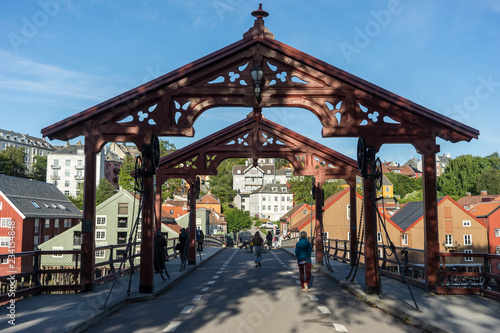 Alte Brücke Gamle Bybroen in Trondheim