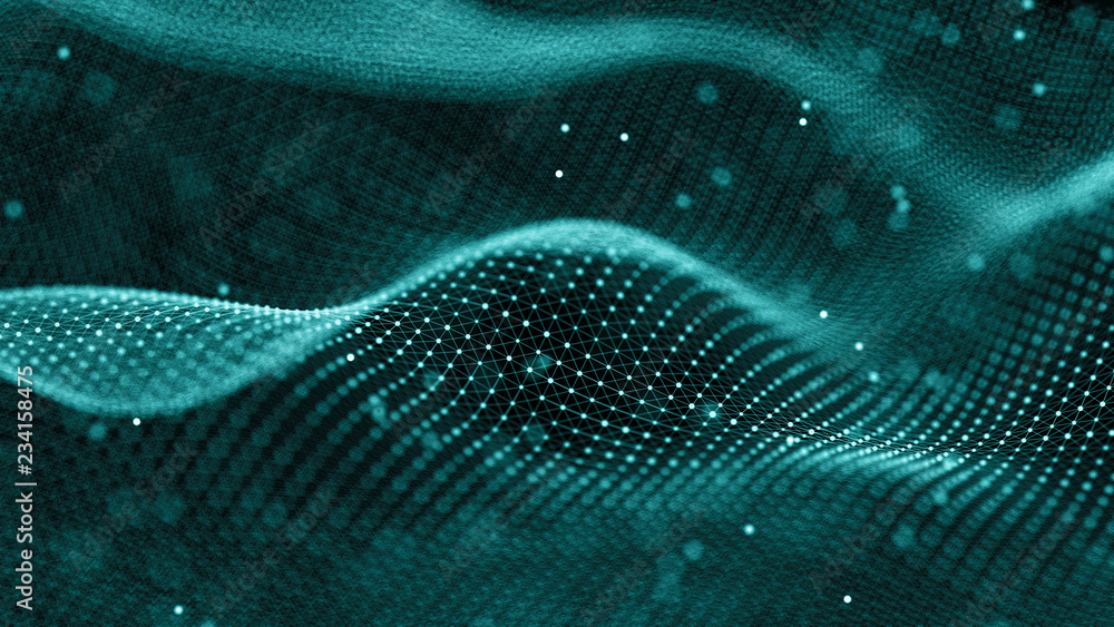 Data technology background. Abstract background. Connecting dots and lines on dark background. 3D rendering. 4k. Data technology background. Abstract background. Connecting dots and lines on dark background. 3D rendering. 4k.