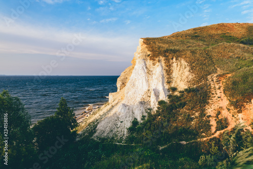Landscape of a cliff next to the river