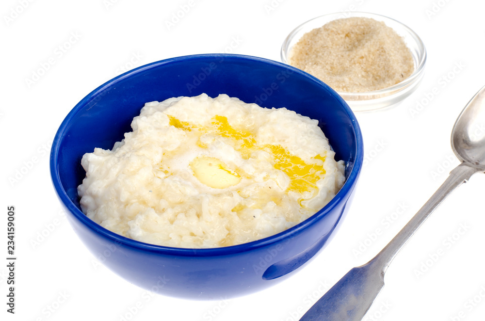 Rice porridge with butter and sugar Rice porridge with butter and sugar