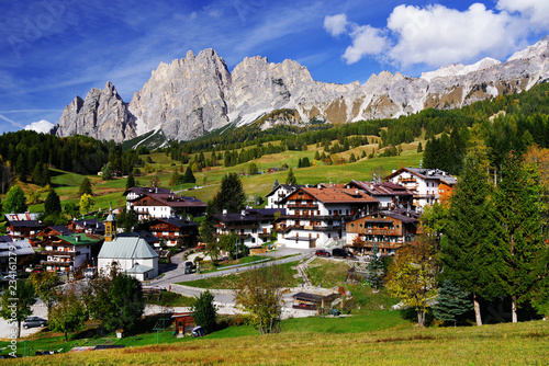 Cortina d'Ampezzo resort, also known as the Pearl of the Dolomites, Italy, Europe photo