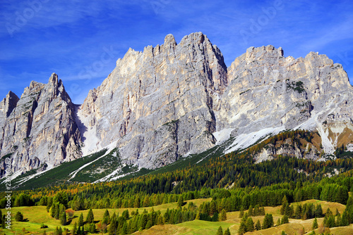 Alpine landscape of Cristallo Group, Dolomites, Italy