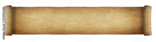 Aged paper scroll - long