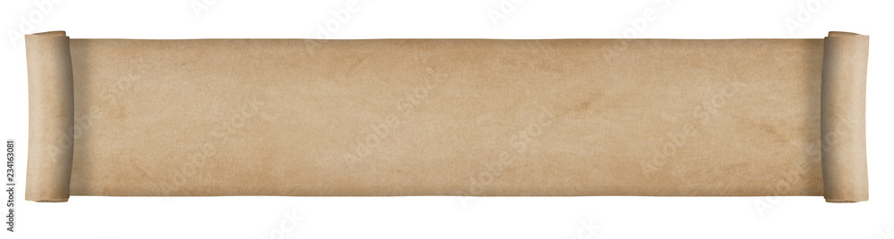 Old paper scroll - long