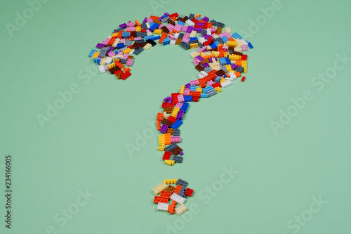Question mark of construction toys.