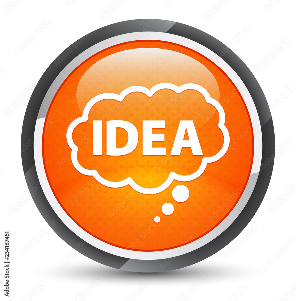 Idea bubble icon galaxy orange round button Idea bubble icon galaxy orange round button