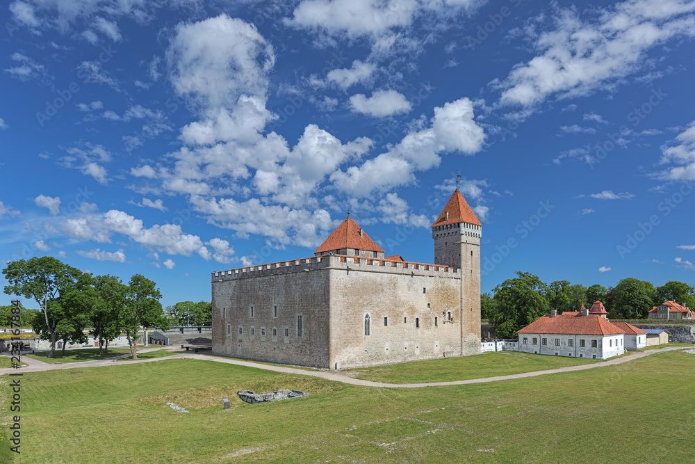 The convent building of the Kuressaare Episcopal Castle on Saaremaa island, Estonia. The first written message about the Kuressaare Castle dates back to 1381.