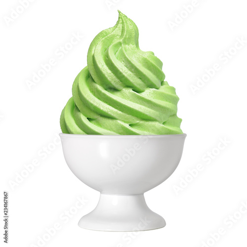 Green Apple And Mint Or Pistachio Ice Cream Ball Isolated On White  Background Stock Photo, Picture and Royalty Free Image. Image 85610898.