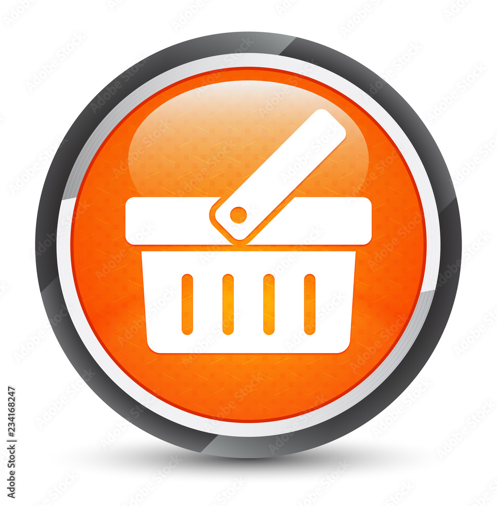 Shopping cart icon galaxy orange round button Shopping cart icon galaxy orange round button