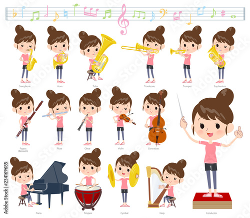 Bun hair mom sportswear_classic music