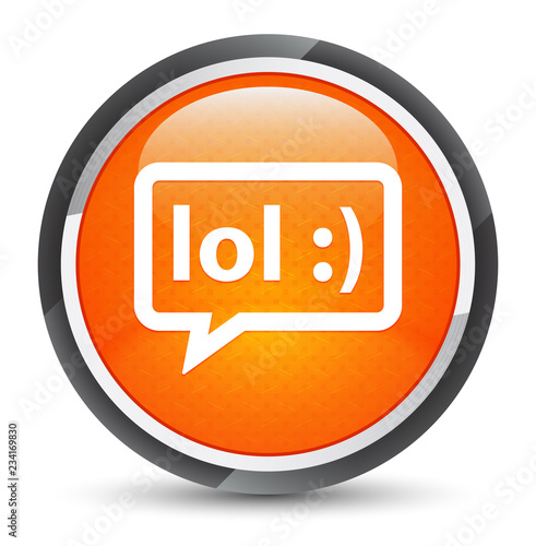LOL bubble icon galaxy orange round button