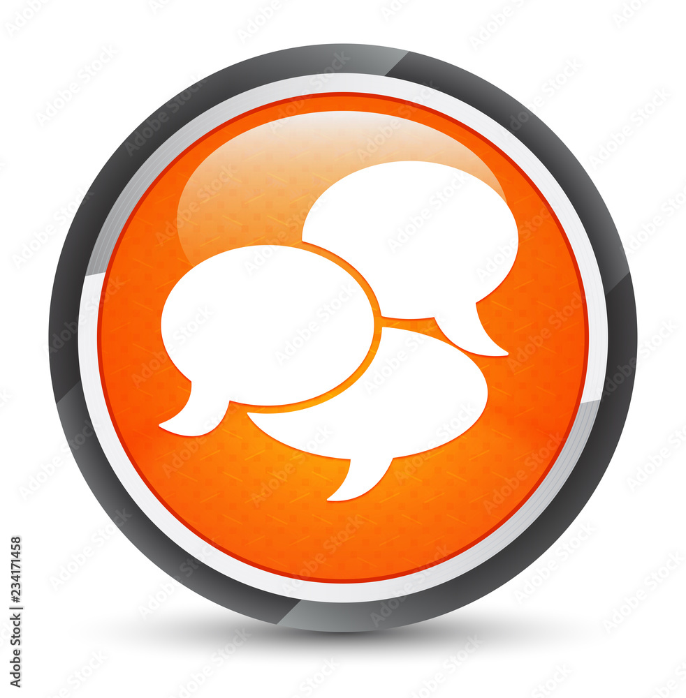Comments icon galaxy orange round button Comments icon galaxy orange round button