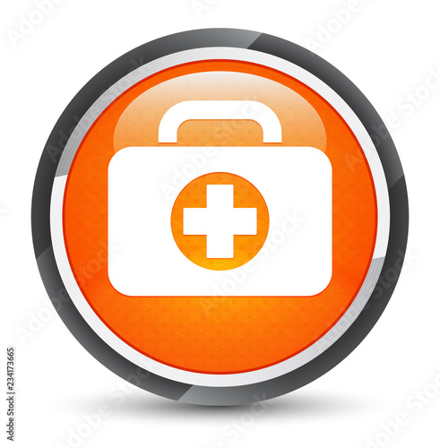 First aid kit bag icon galaxy orange round button