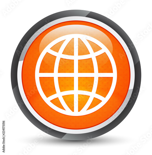 World icon galaxy orange round button