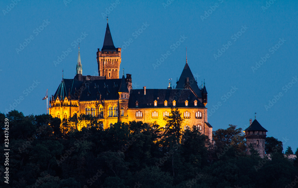 Wernigerode Germany castle at night