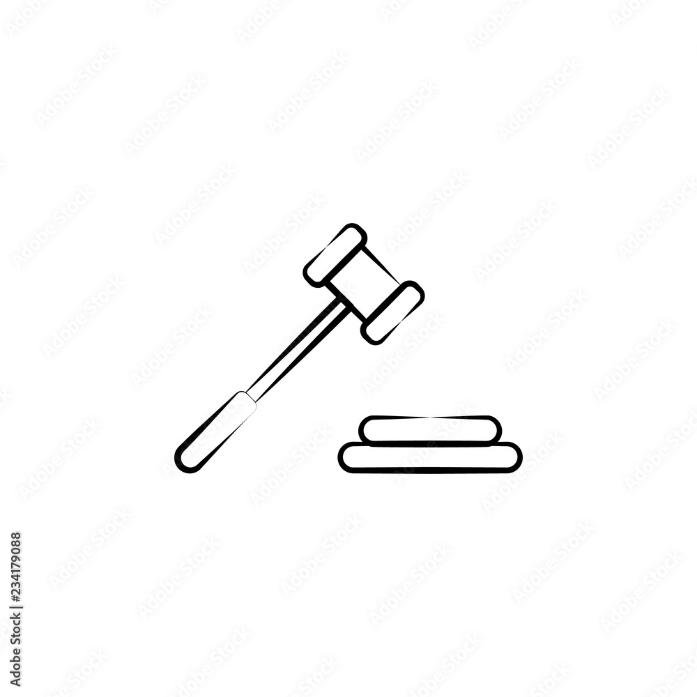 business, hammer, insurance hand drawn icon. Outline symbol design from business set business, hammer, insurance hand drawn icon. Outline symbol design from business set