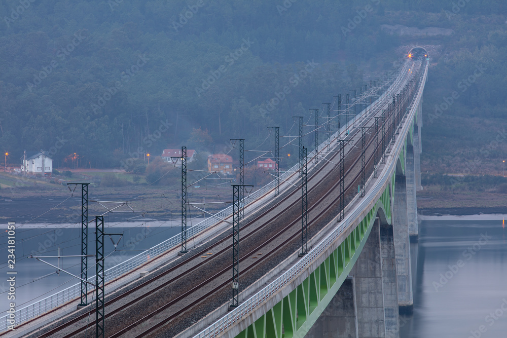 railway bridge in catoira