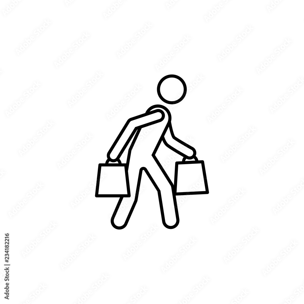 Fototapeta premium shopping mall sign icon. Element of navigation sign icon. Thin line icon for website design and development, app development. Premium icon