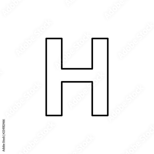 hospital sign icon. Element of navigation sign icon. Thin line icon for website design and development, app development. Premium icon