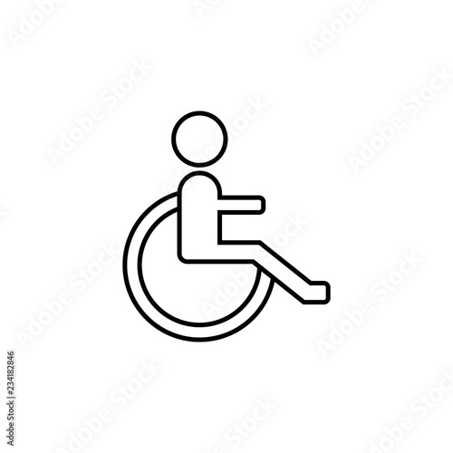 wheelchair sign icon. Element of navigation sign icon. Thin line icon for website design and development, app development. Premium icon