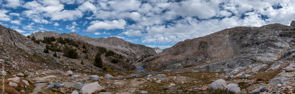 Images of lakes on the John Muir Trail